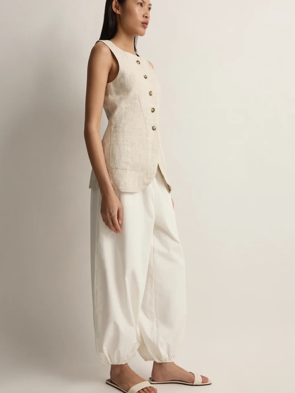POSSE THE EMMA LINEN VEST SIZE XS NWT